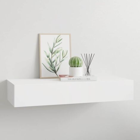 Estante con cajón de pared MDF  60x23,5x10 cm