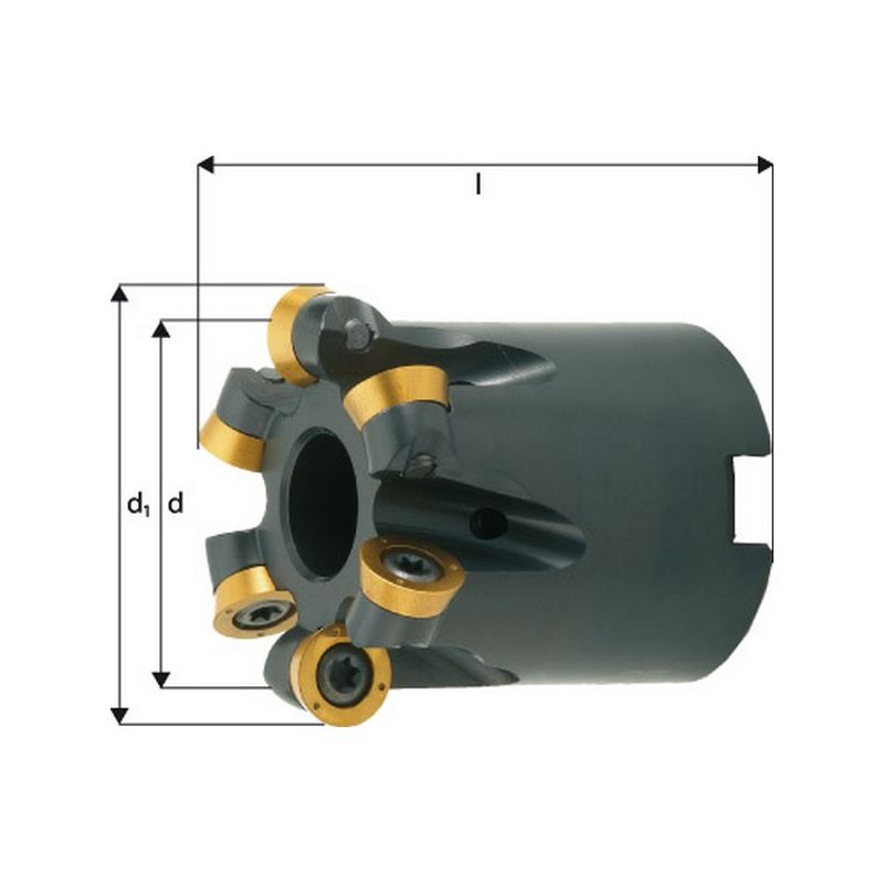 

Fresa de copiar, de regar interno, Ø d1 : 52 mm, número de dientes 5, dimensiones Ø D 40 mm, Ø del perforación de posicionamiento : 22 mm