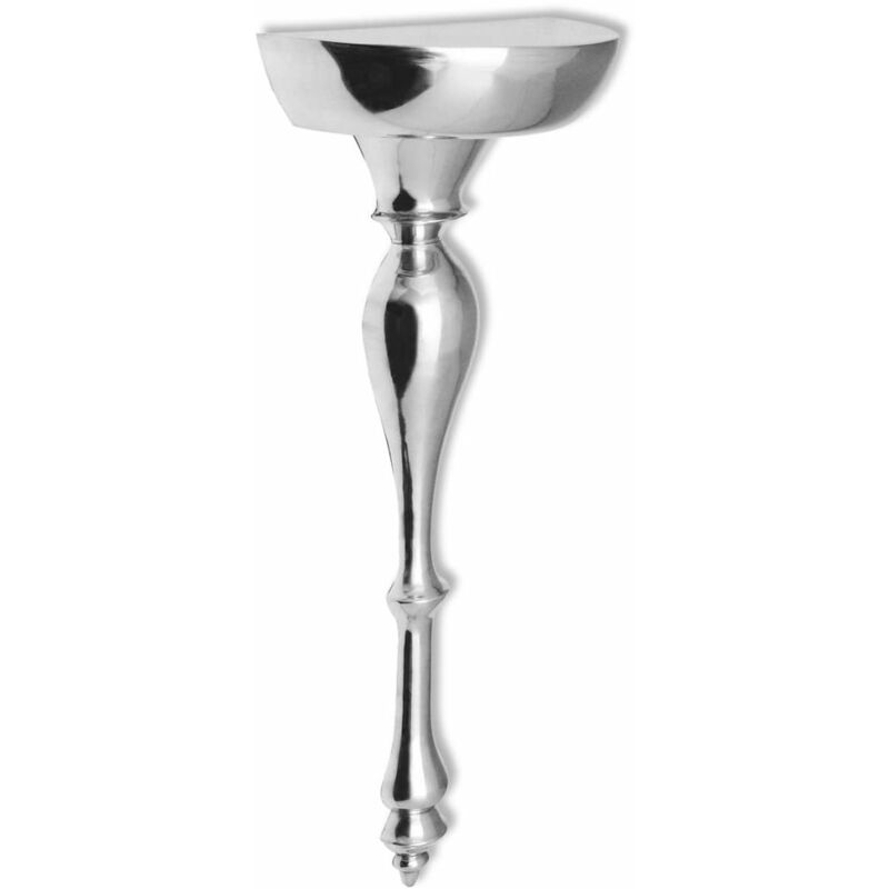 

Estante/consola de pared de aluminio plata 25x13x61 cm