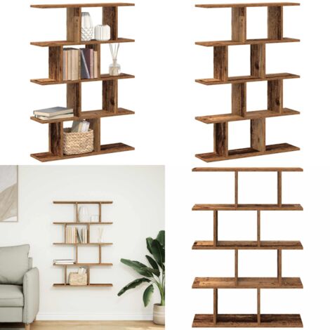 Estante cubo de pared 12 compartimentos madera envejecida - Estante de madera - Almacenamiento en casa