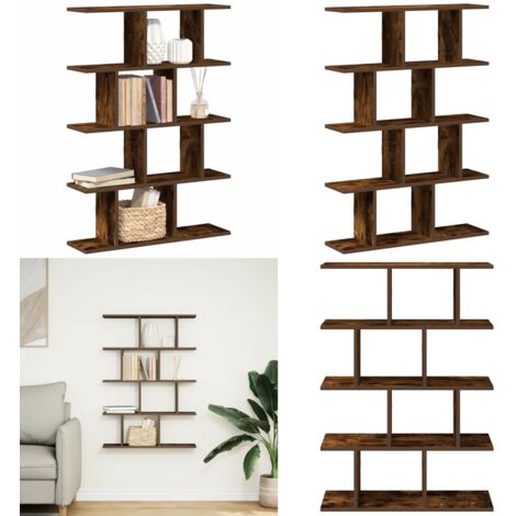Estante cubo de pared 12 compartimentos madera roble ahumado - Estante de madera - Estante de almacenamiento