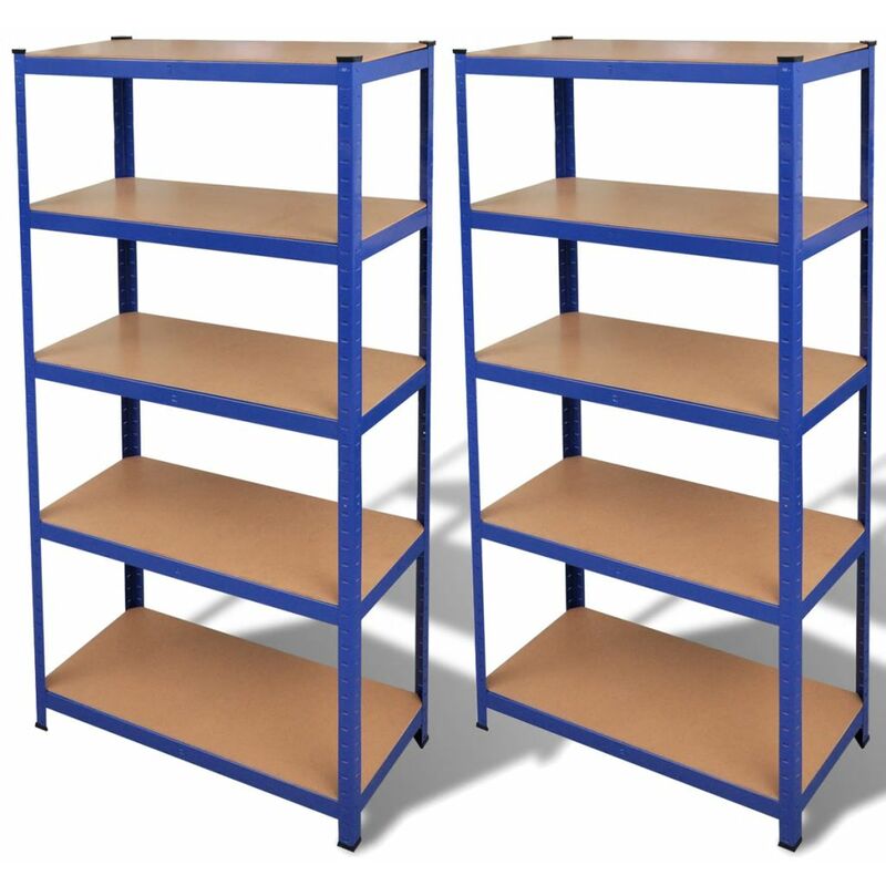 

Estante de 2 unidades almacenamiento azul
