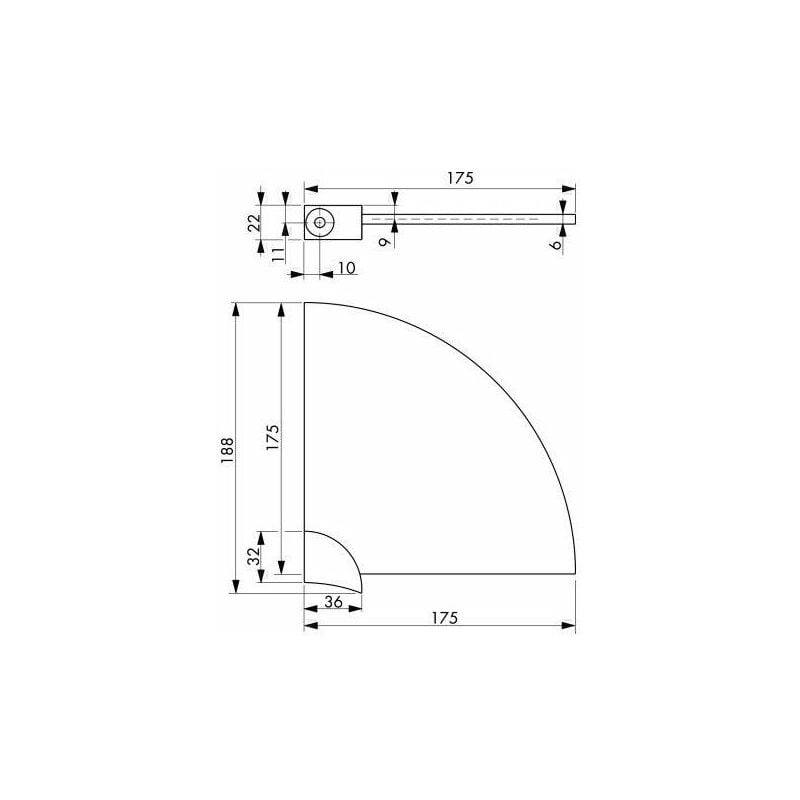 

Hansgrohe - Estante de acero inoxidable mate izquierdo Pharo