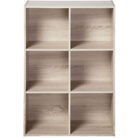 CALICOSY Estante de almacenamiento con 6 compartimentos - L61 x A91 cm