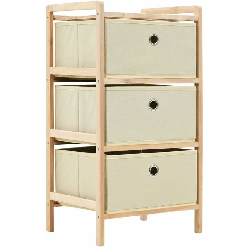 

Estante de almacenamiento con cestas de tela cedro beige