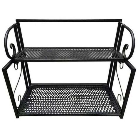 Estante de almacenamiento para ducha, cesta organizadora de hierro de dos niveles, cesta de almacenamiento debajo del estante para gabinetes de cocina, alacenas, estantes, gabinetes de base, para baño