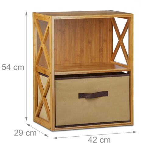 Estante de baño de bambú 2 niveles 54 x 42 cm 3213095