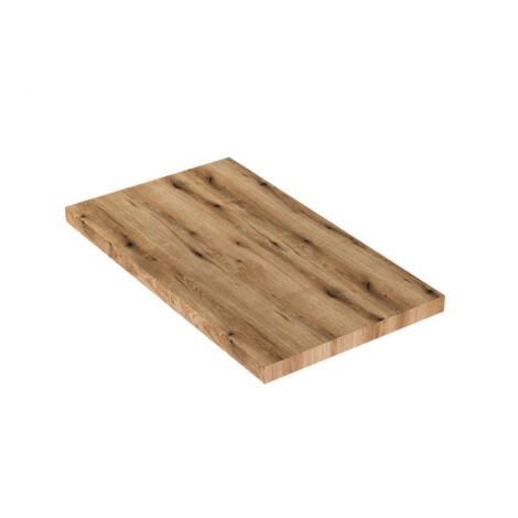 Estante de baño para lavabo exento 80x46x3,8 cm nogal oscuro - Metz - Mensola