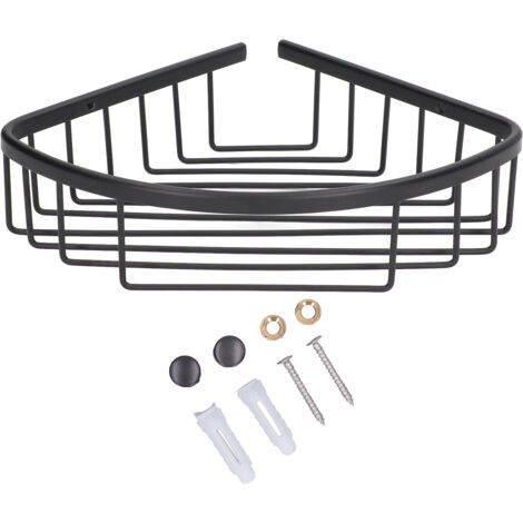[Estante de baño] Soporte de pared triangular de acero inoxidable con 9 accesorios, opciones de almacenamiento para áreas de ducha y cocina, fácil montaje.