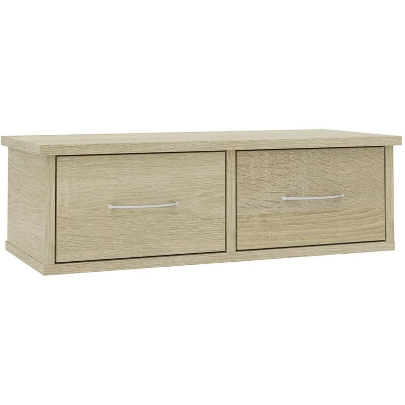 

vidaXL Estante de Cajones Pared Aglomerado 60x26x18,5 cm Roble Sonoma - Marrón