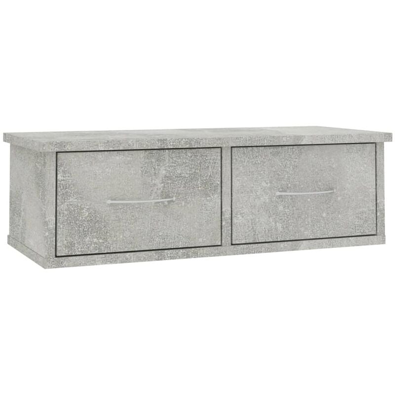 

vidaXL Estante de Cajones Pared Aglomerado 60x26x18,5 cm Gris Hormigón - Gris