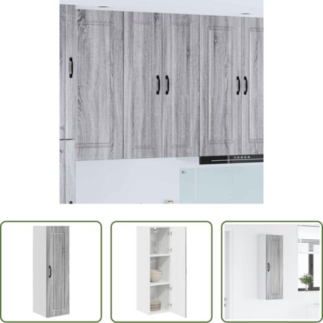 Estante de cocina -  Mueble de Cocina con estante Gris Sonoma 30 x 31 x 100 cm