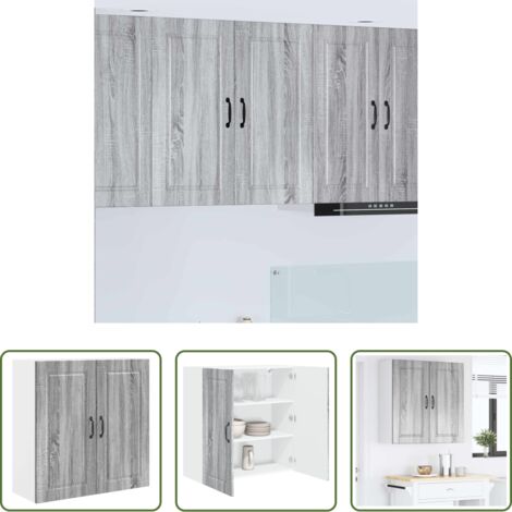 Estante de cocina -  Mueble de Cocina con estante Gris Sonoma 80 x 31 x 80 cm