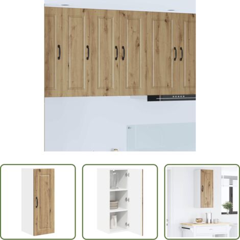 Estante de cocina -  Mueble de Cocina con estante Roble artesanal 30 x 31 x 80 cm