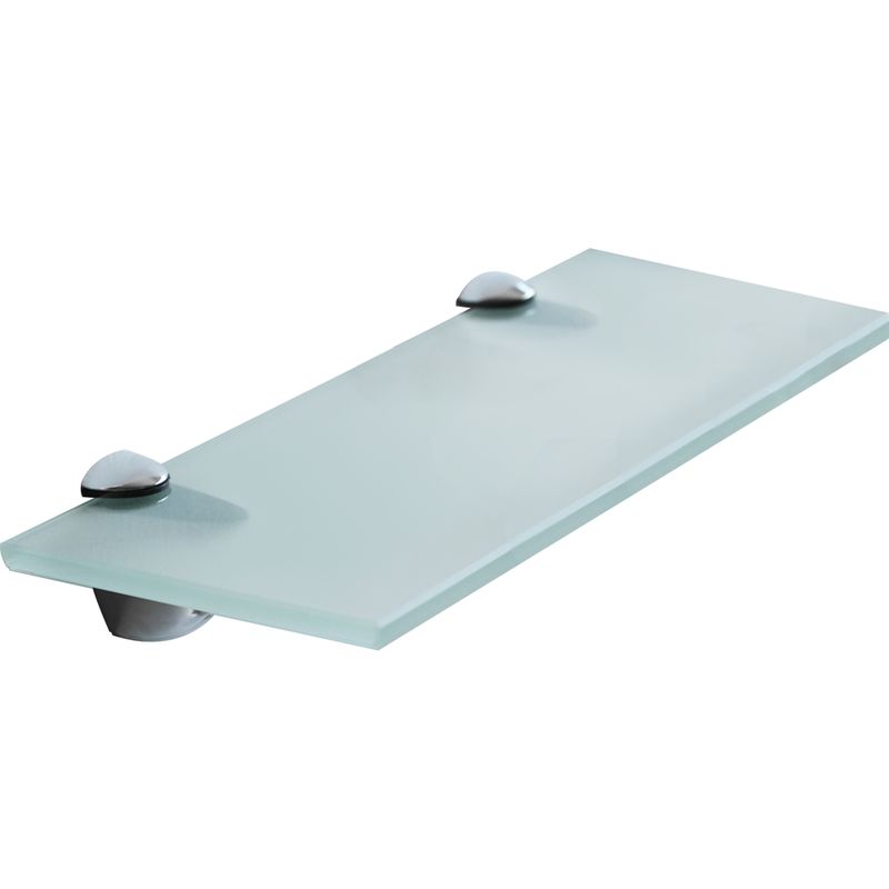 

Estante flotante de cristal + Montaje estante de baño estante de pared 80x10CM Soporte para baño estantería pared vidrio estante para Espejo