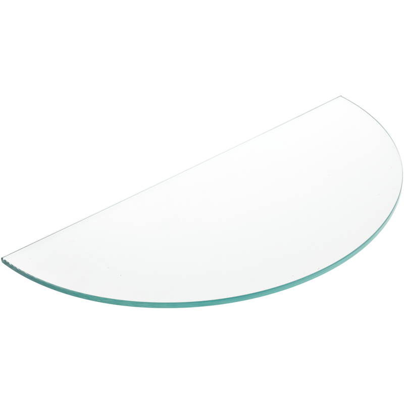 

Estante de Cristal Templado con Perfil Curvo | Estilo Moderno | Fabricado en Cristal | Acabado en Cristal transparente | Medidas 400*6*200 mm |