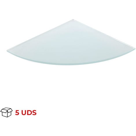 Estante de Cristal Acabado en Blanco | Medidas 250*6*250 mm | Espesor de la Balda: 6 mm | 1 Unidad - varias opciones disponibles