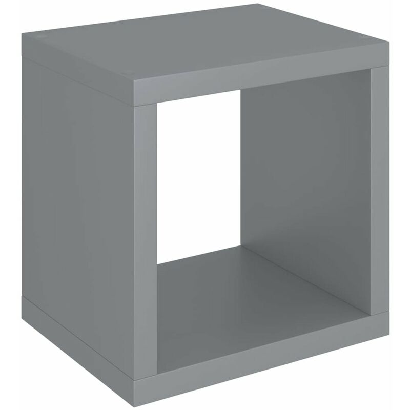 

Estante de cubo de pared MDF gris 37x29,5x37 cm