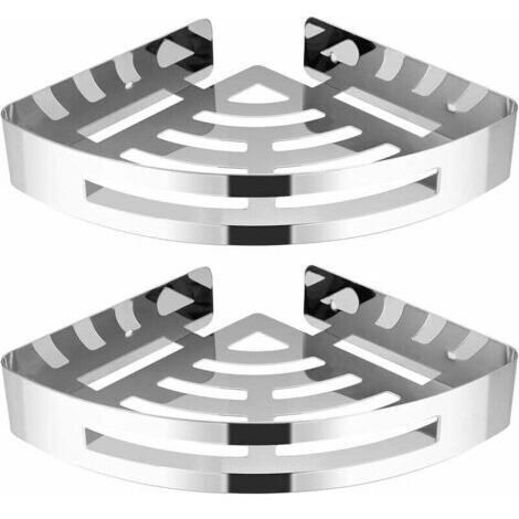 Estante de ducha para el baño, estante de ducha triangular de acero inoxidable 304 sin rust (2 piezas en conjunto, triangular)
