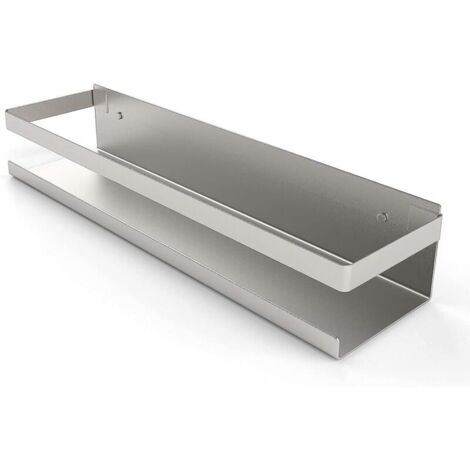 Estante de ducha sin taladrar, estante de baño de acero inoxidable SUS304, autoadhesivo, cepillado 30 cm