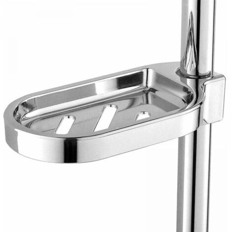 Estante de ducha sin taladrar, soporte para jabón para barras de ducha en el baño (diámetro del orificio de instalación: 25 mm)