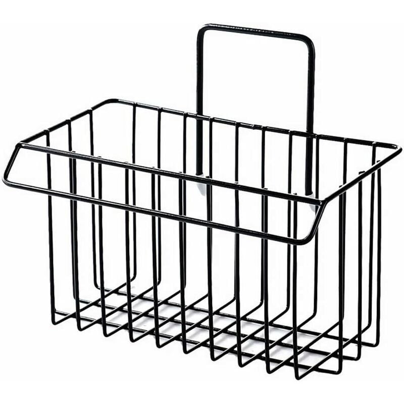 

Estante de esponja Canasta de almacenamiento Espacio para fregadero Estante de almacenamiento Estante de cocina Perforación libre (Negro)