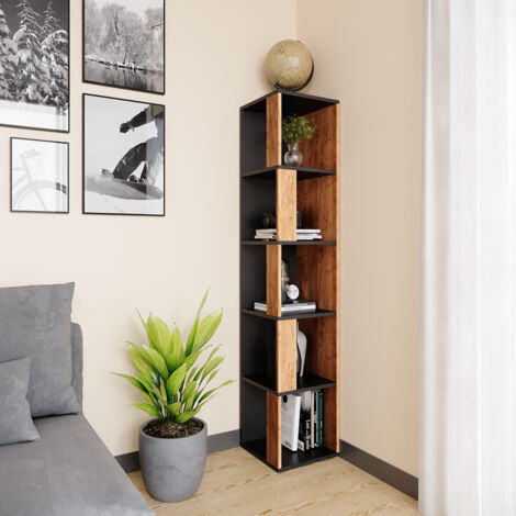 Estante de esquina Lio, Roble dorado, 33.3 x 162.2 cm, Vicco
