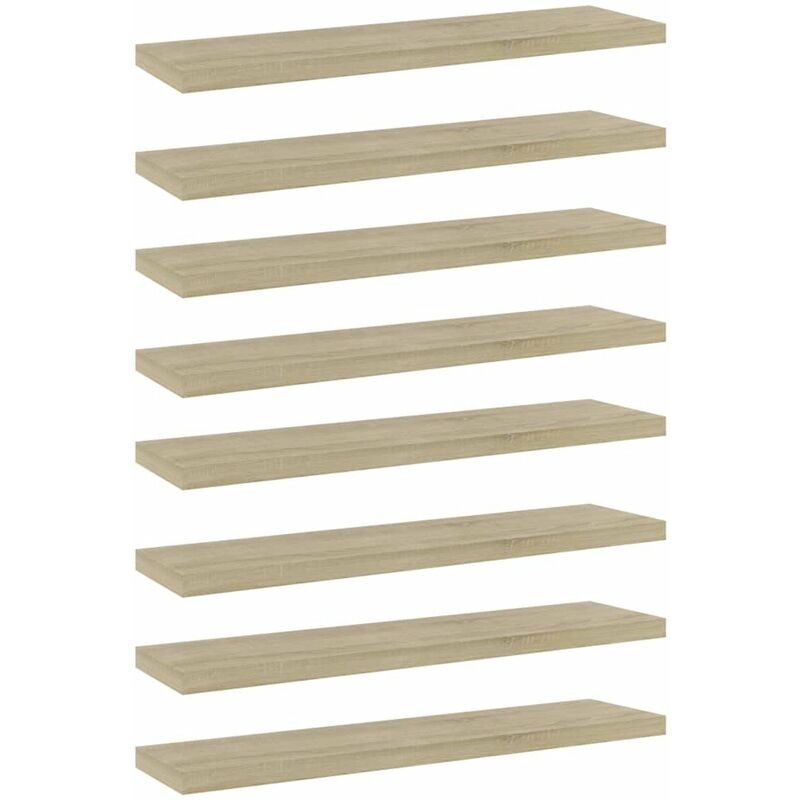 

Estante de estanteria 8 uds aglomerado roble Sonoma 40x10x1,5cm