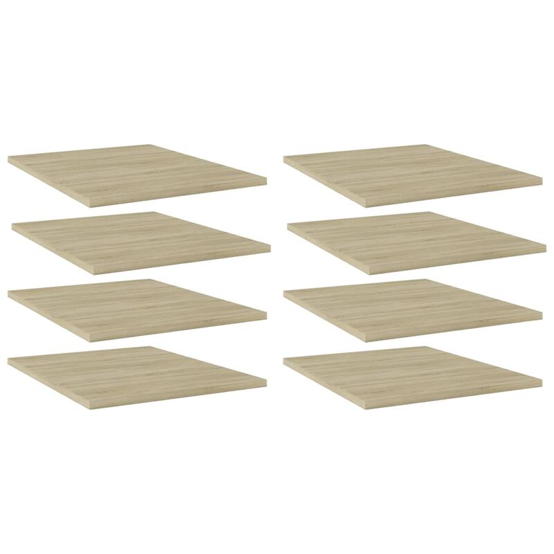 

Estante de estantería 8 uds aglomerado roble Sonoma 40x50x1,5cm