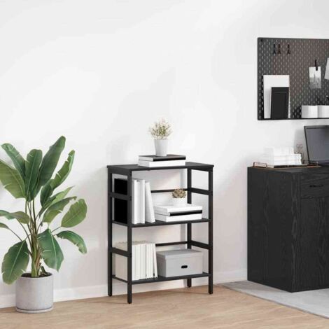 Estante de libros Roble Negro 60 x 29,5 x 81 cm