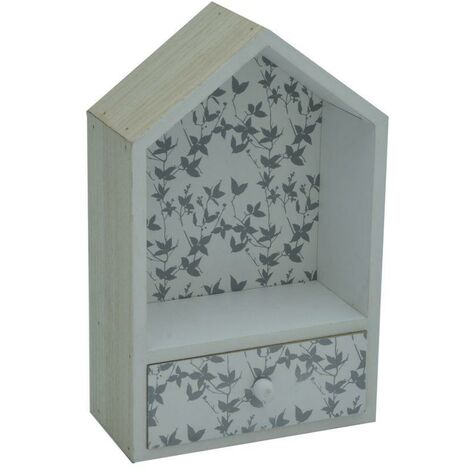 Estante de madera c/cajón Lucia casetta cm18x8h28,5