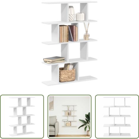 Estante de madera -  Estante cubo pared 12 compartimentos madera ingeniería blanco