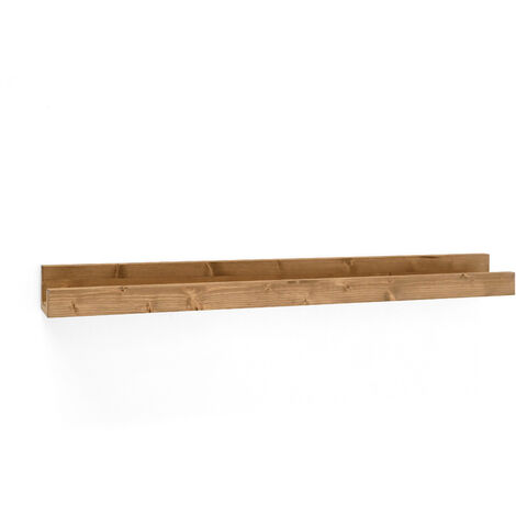 Estanter de pared madera maciza acacia tablero balda flotante 140cm WOMO  DESIGN®