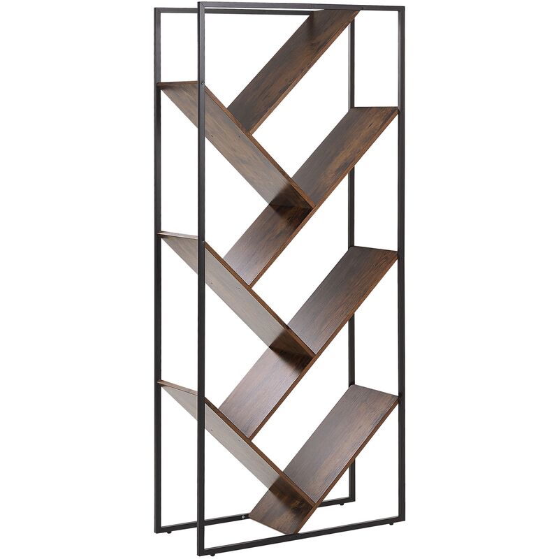 

Estante de madera oscura 6 baldas VARDEN