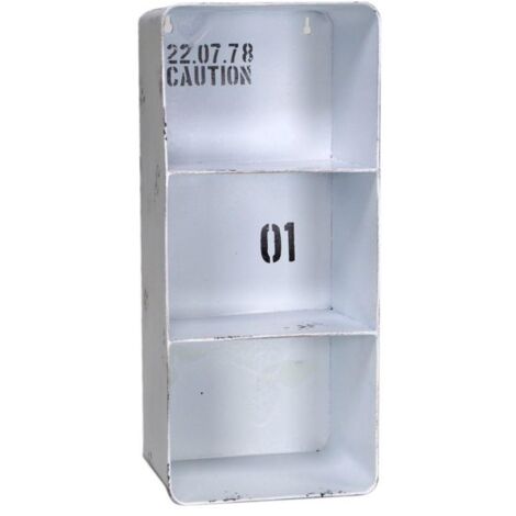 Estante de metal bristol blanco 3 estantes rectangulares cm19,5x15h44,5