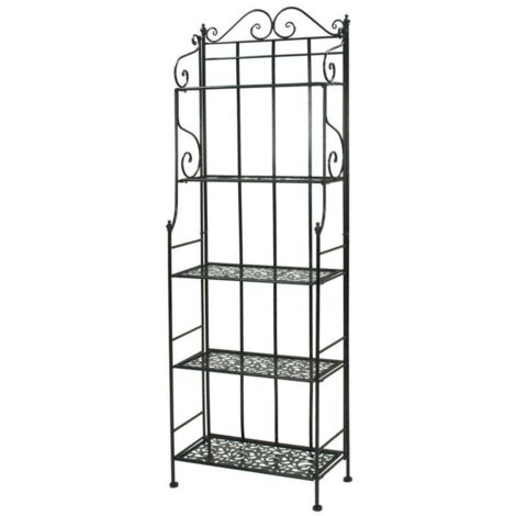 Estante de metal negro cm 28 x 60 xh 180