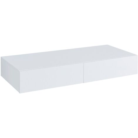 Estante de pared 2 cajones 80 x 35 x 12 cm blanco 030007007