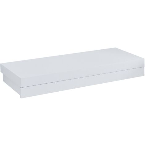Estante de pared con cajón integrado 60 x 24 x 8 cm blanco 030007012