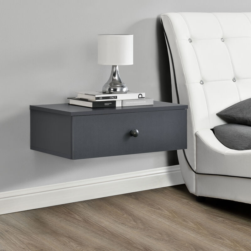 

Estante de pared con compartimento 60 x 24 x 12,6cm Gris oscuro