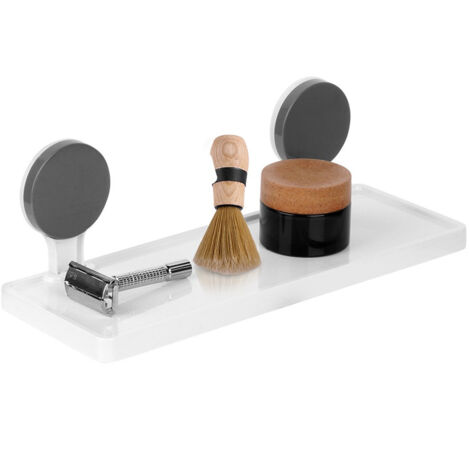 Estante de pared con ventosa para ducha, para cosméticos y accesorios.