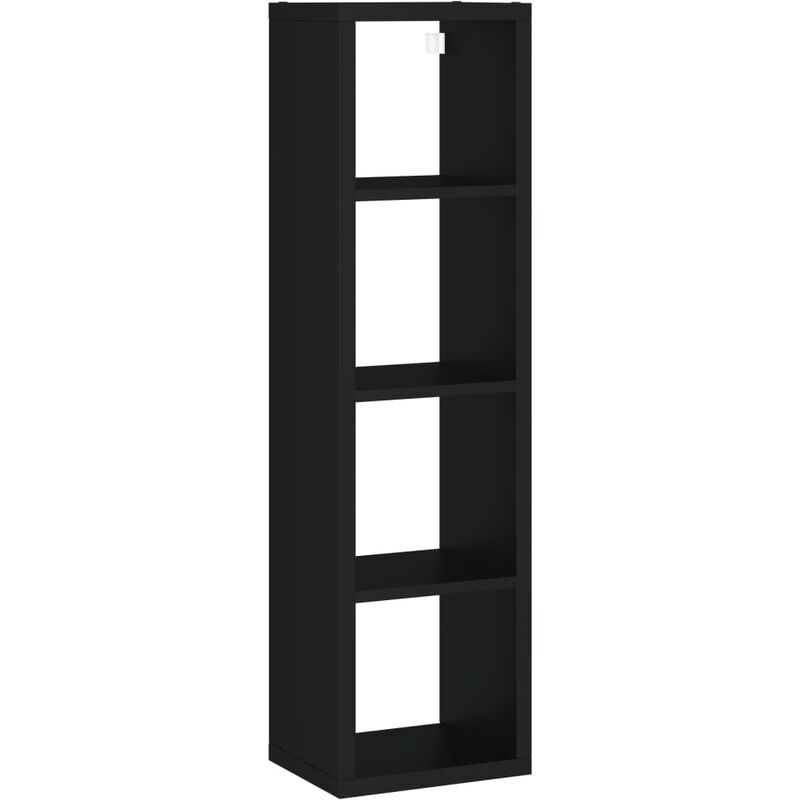 

vidaXL Estante de Cubo de Pared MDF Negro 37x29,5x134,5 cm - Negro