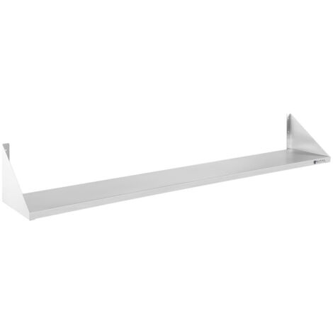 Estante de pared de cocina profesional de acero inoxidable - 30 x 180 cm 140001562