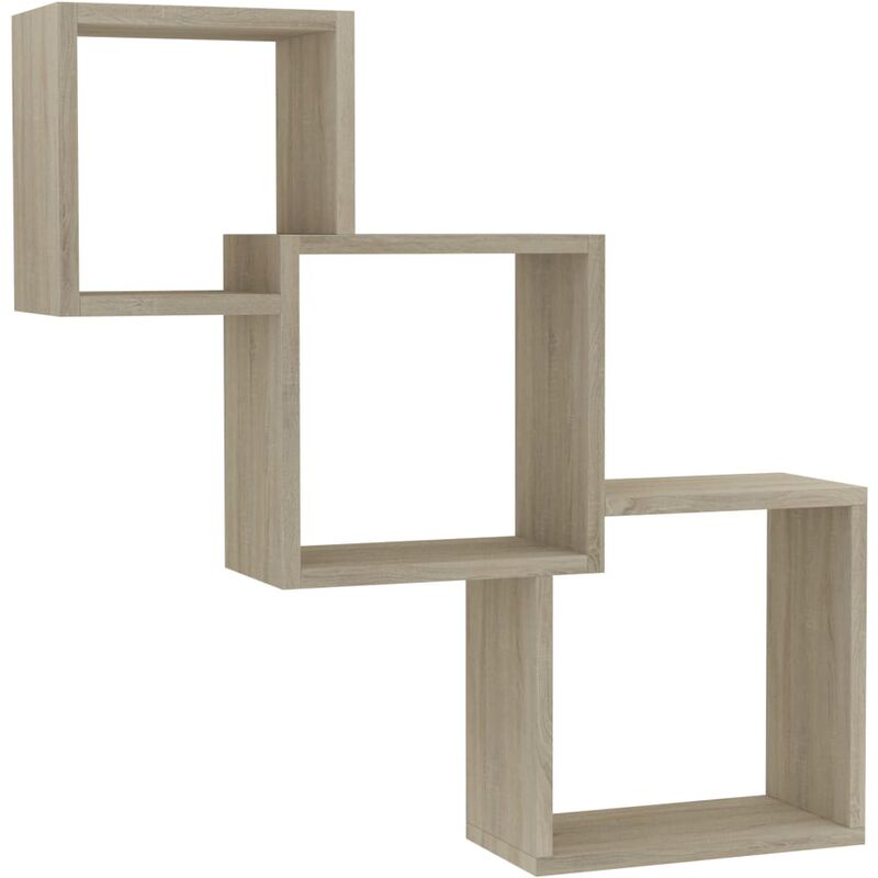 

vidaXL Estante de Pared de Cubo de Aglomerado 84,5x15x27 cm Roble Sonoma - Marrón