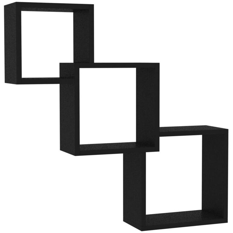 

vidaXL Estante de Pared de Cubo de Aglomerado 84,5x15x27 cm Negro - Negro