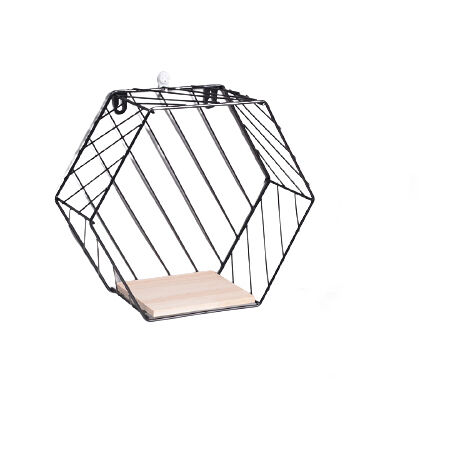 Estante de pared de hierro, Estante de almacenamiento hexagonal, 281124cm, GroupM