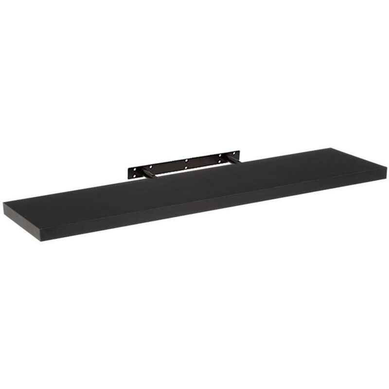 

Estante de pared de madera MDF negro de 23x120 cm