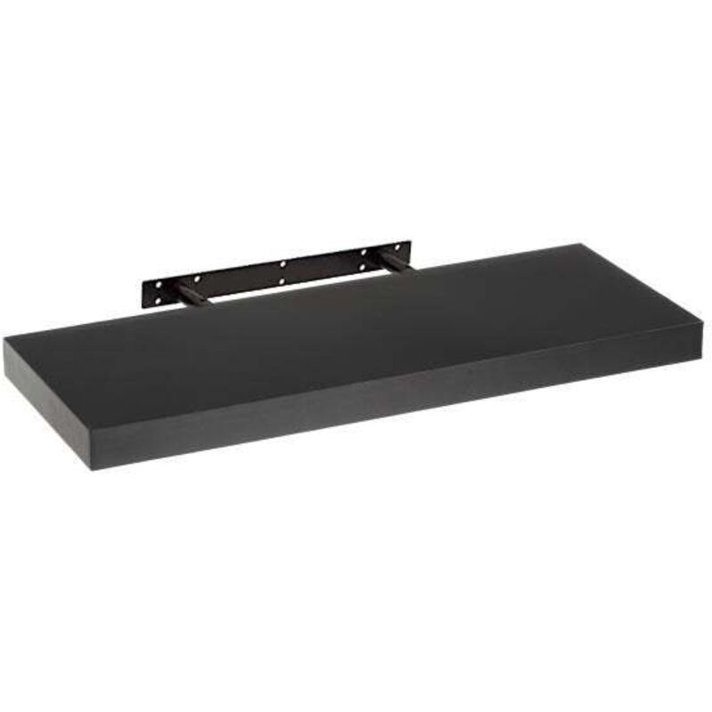 

Estante de pared de madera MDF negro de 23x60 cm