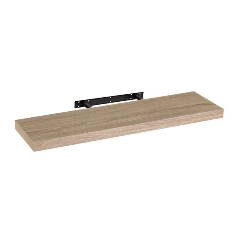 

Estante de pared de madera MDF natural de 23x80 cm