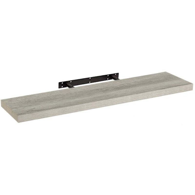 

Lolahome - Estante de pared de madera MDF gris de 23x100 cm