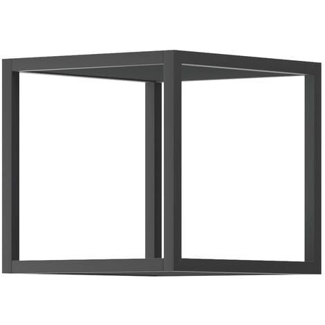 KuKoo - 2 Estantes de Pared 194cm x 30cm de Acero Inoxidable para